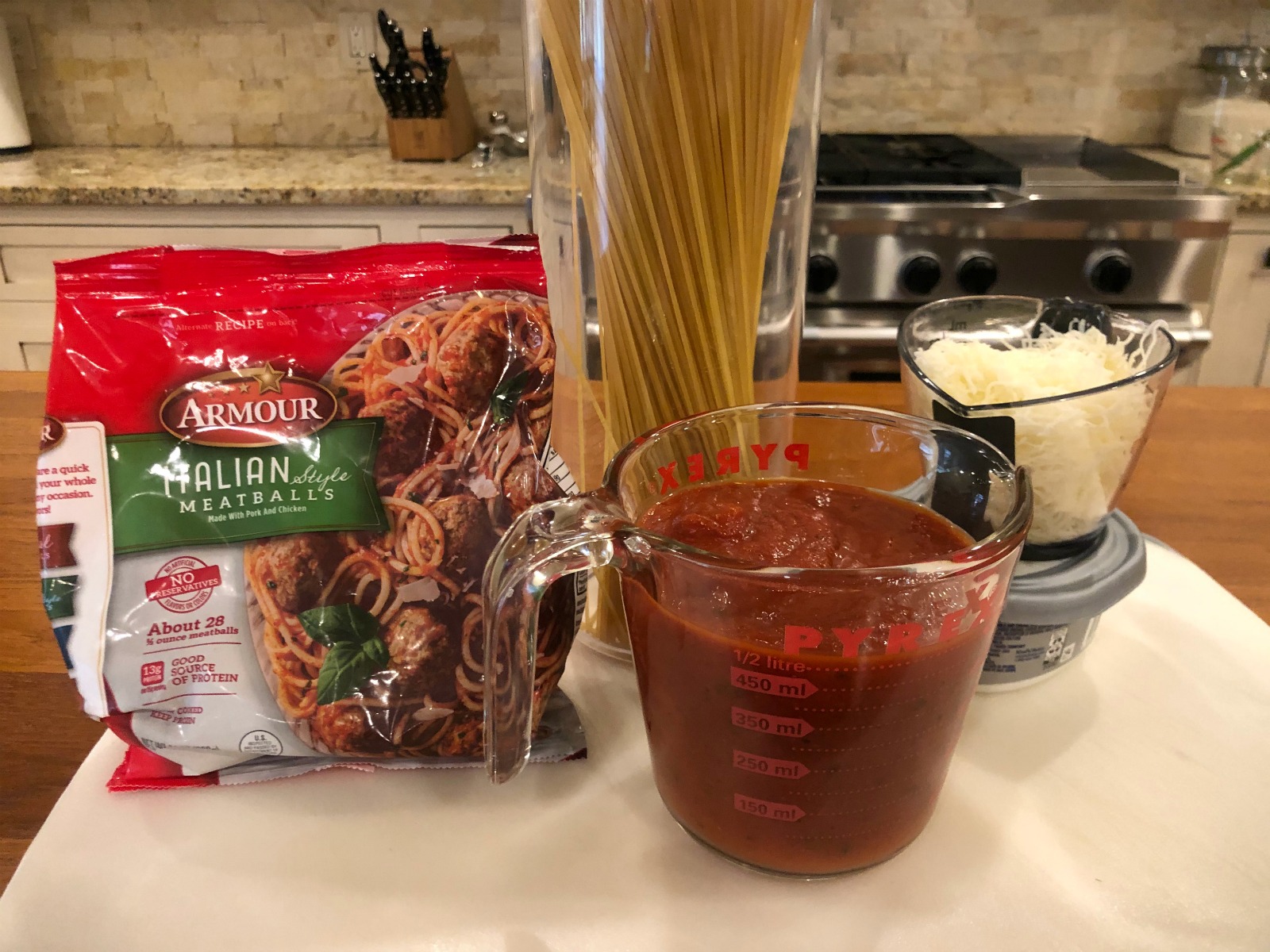 Creamy Baked Spaghetti & Meatballs - Super Meal That's Quick, Easy & Economic! on I Heart Publix