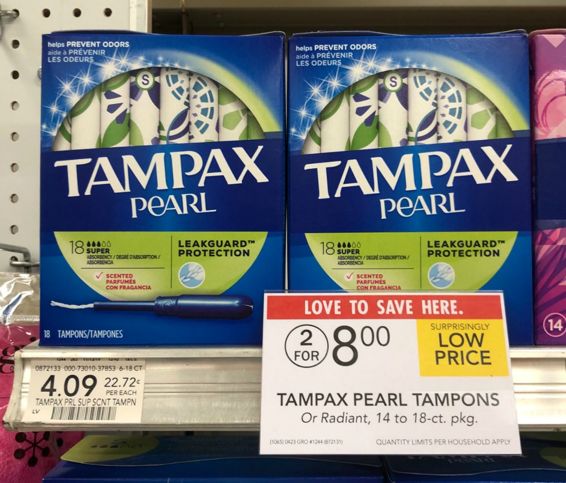 Tampax Radiant Tampons Just Just $1.09 Per Box At Publix on I Heart Publix