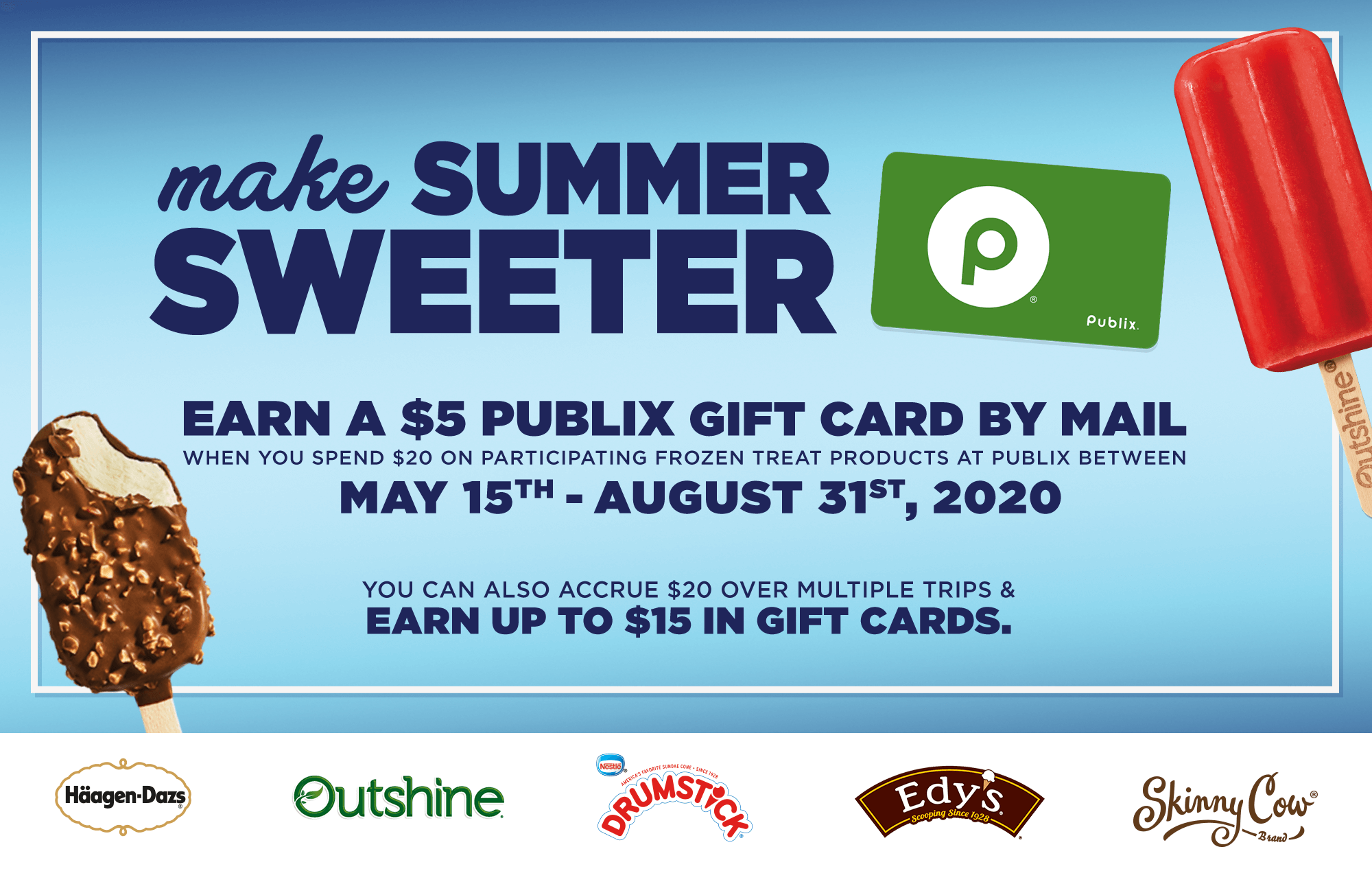 Earn A Publix Gift Card When You Pick Up Your Favorite Frozen Treats on I Heart Publix 2