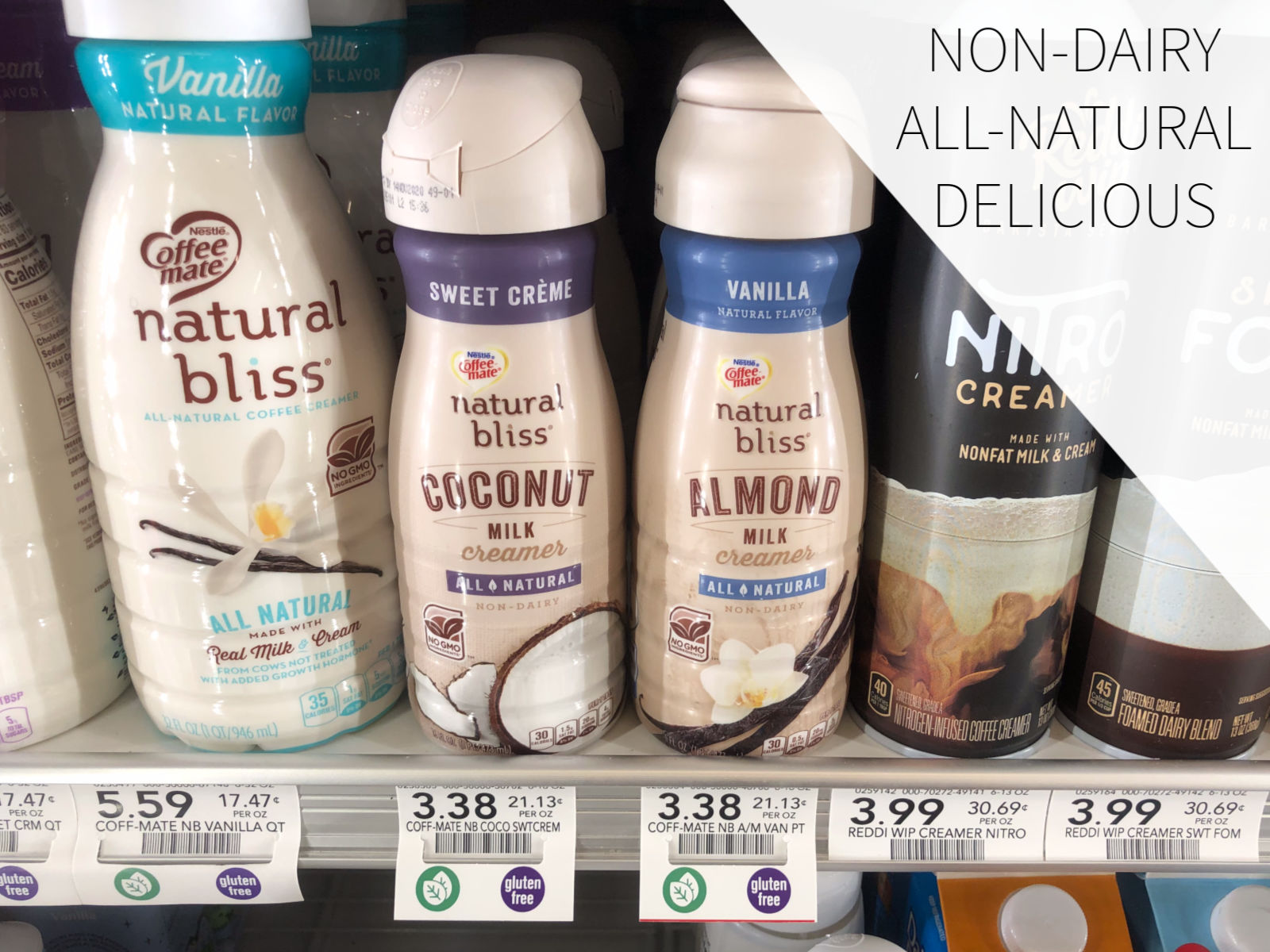 Try natural bliss® Sweet Crème Coconut Milk & natural bliss® Vanilla Almond Milk & Enjoy All-Natural, Non-Dairy Deliciousness! on I Heart Publix