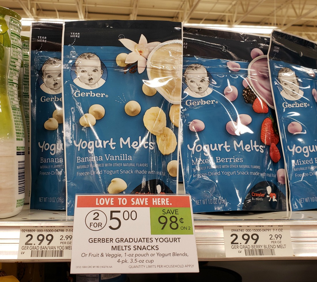 gerber yogurt melts banana vanilla