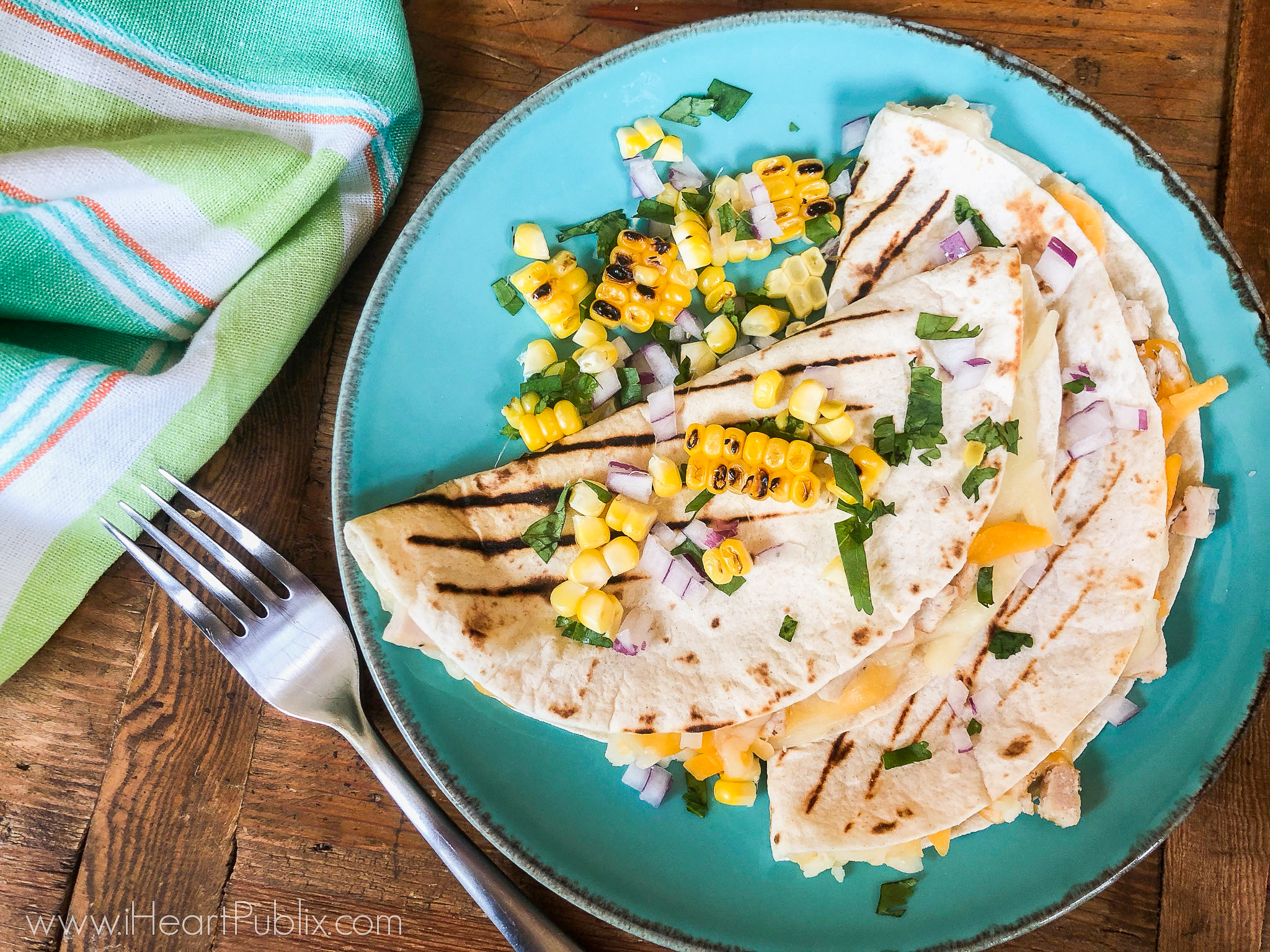 Easy Grilled Chicken Quesadillas on I Heart Publix 1