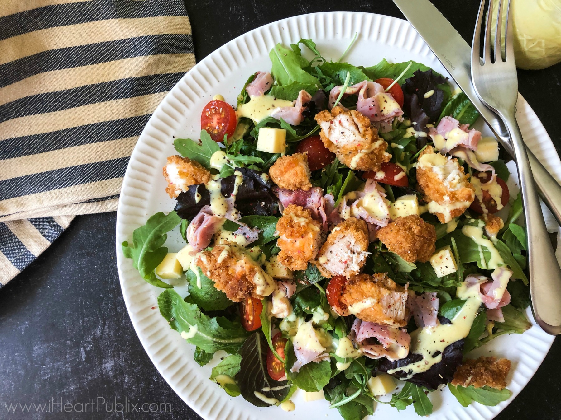 Delicious Tyson® Products For Breakfast, Lunch, Dinner & Beyond - Try My Chicken Cordon Bleu Salad on I Heart Publix