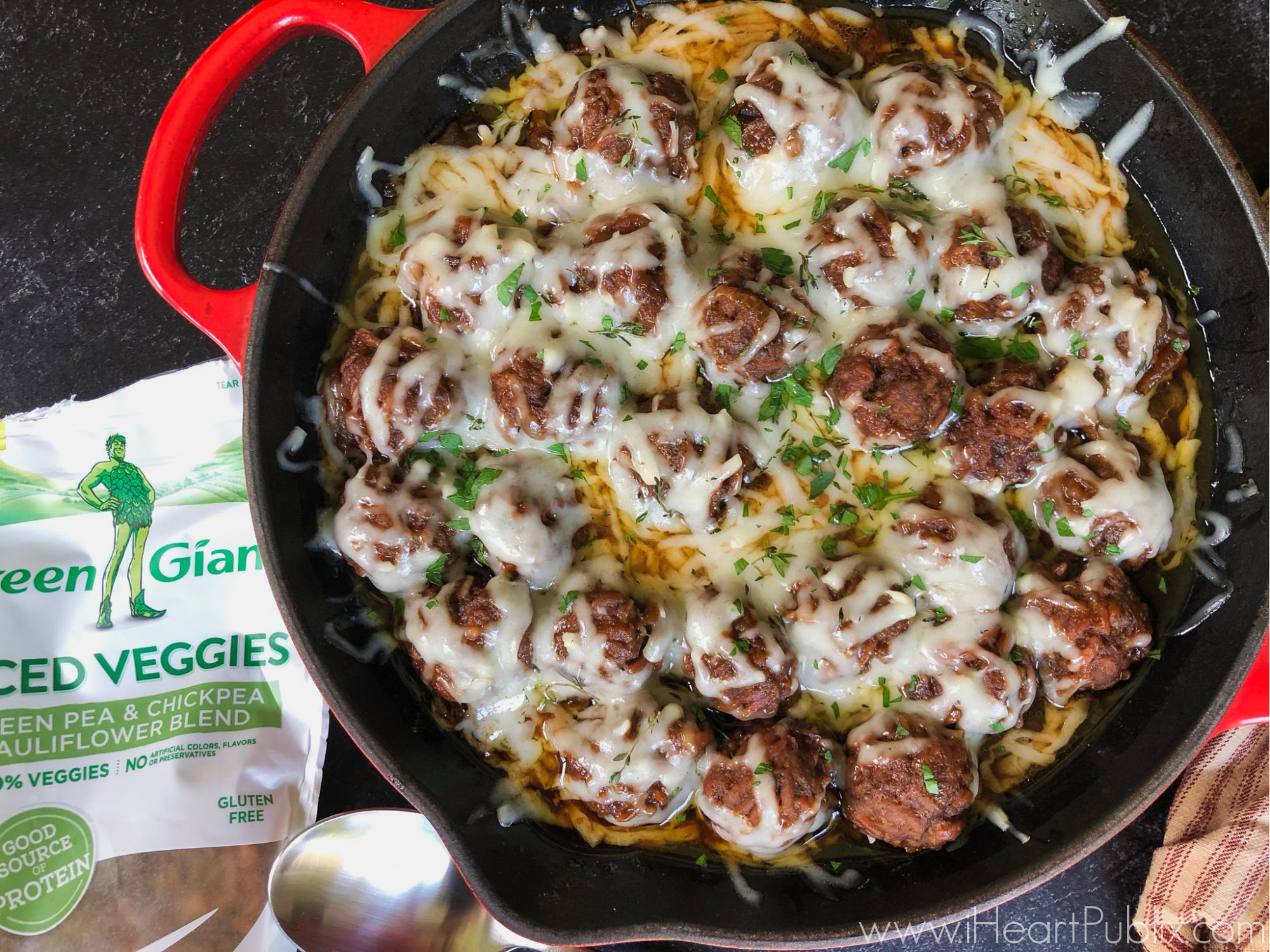 French Onion Riced Veggie Meatballs Make Them With Green Giant® Riced