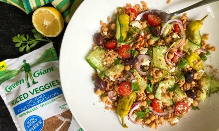 Greek Riced Veggie Salad – Perfect Meal To Go With The Sale On Green Giant® Riced Veggies At Publix!