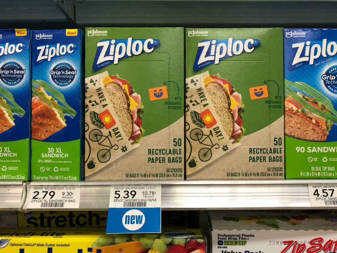 Look For New Ziploc® Paper Bags At Publix Recyclable, Resealable