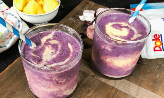 Enjoy My Protein-Packed Berry Pineapple Swirled Smoothie – Find Dole Boosted Blends™ At Publix