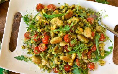 Cauliflower Gnocchi With Arugula Pesto & Sweet Corn – Easy & Delicious Way To Add More Veggies To Your Menu!