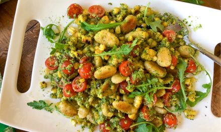 Cauliflower Gnocchi With Arugula Pesto & Sweet Corn – Easy & Delicious Way To Add More Veggies To Your Menu!