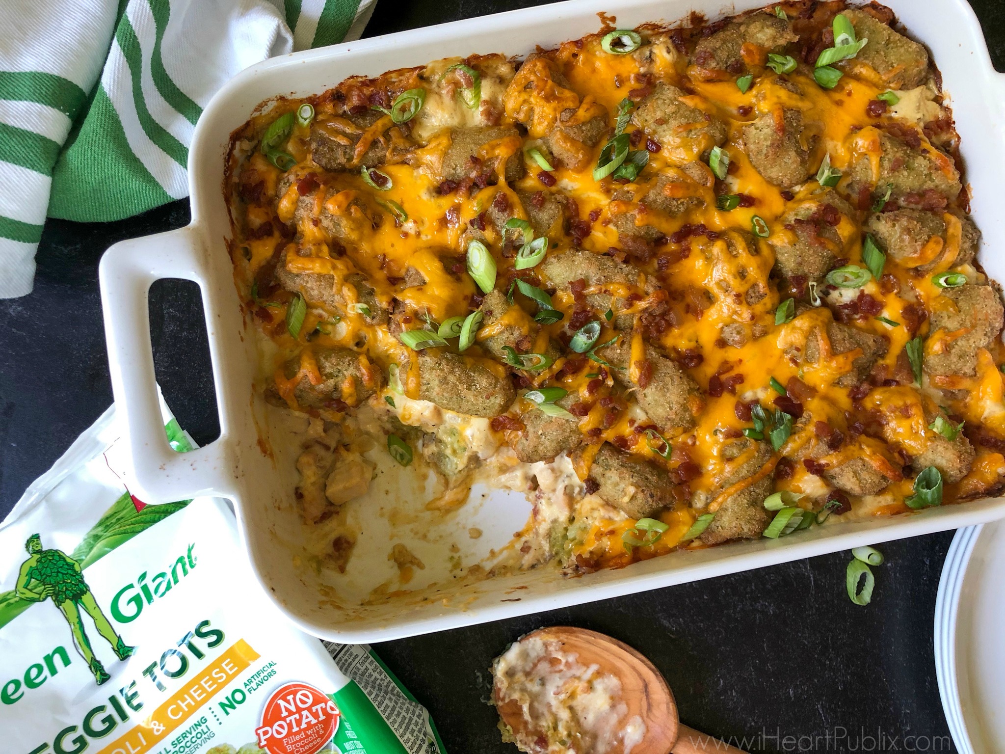 Chicken Bacon Ranch Veggie Tot Casserole Chicken Bacon Ranch Veggie Tot Casserole on I Heart Publix