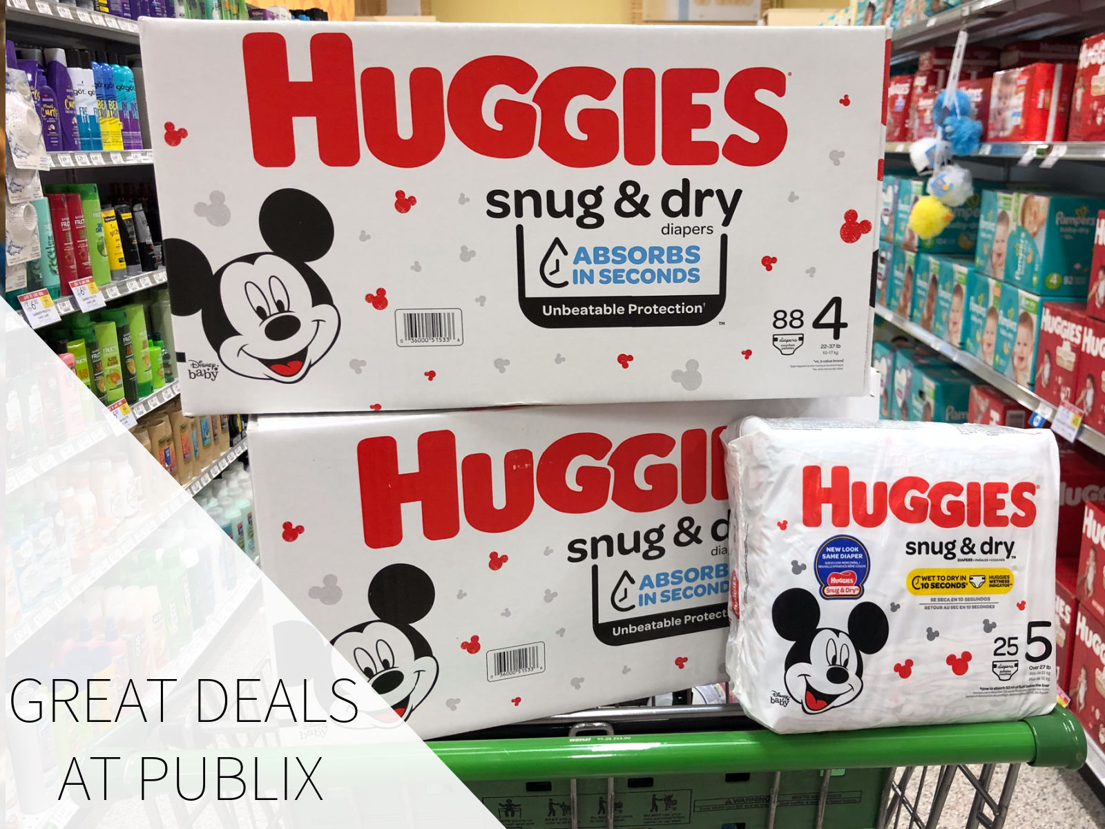Save $10 Automatically At Checkout When You Buy $40 Of Huggies Diapers At Publix