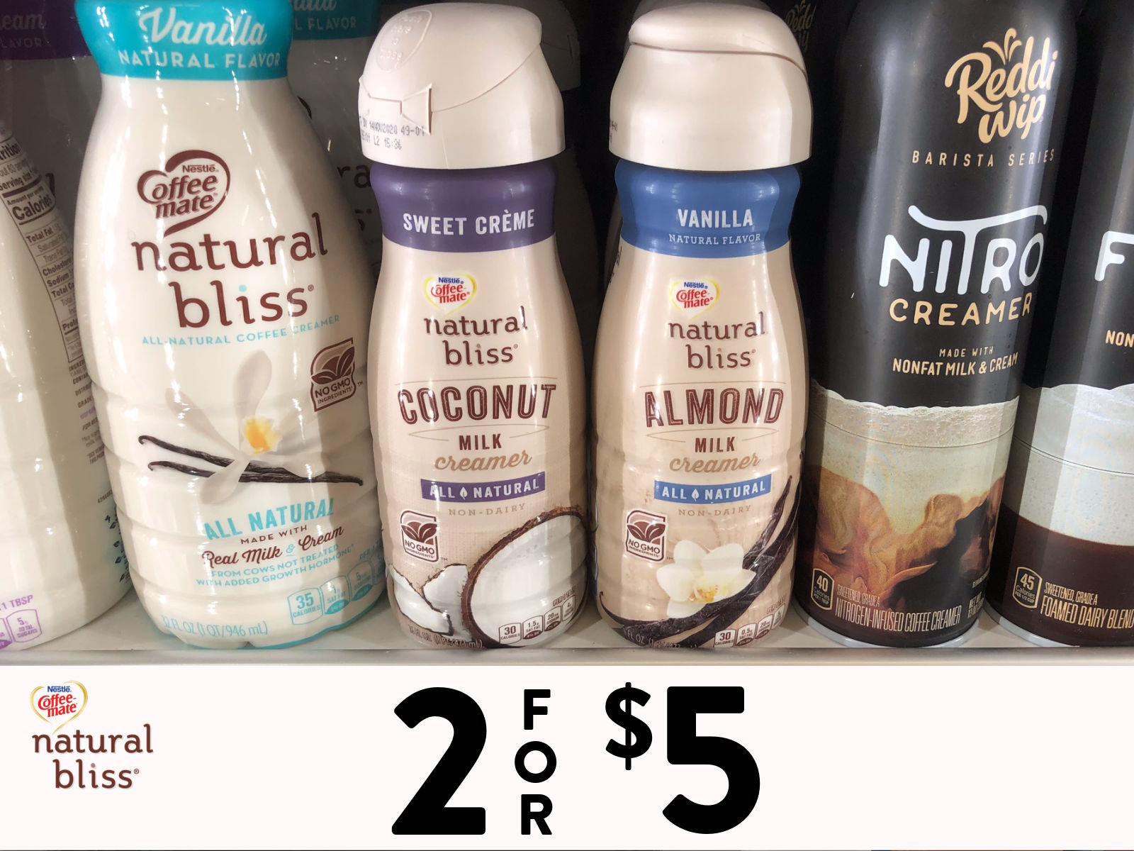 natural bliss sale-f Look For natural bliss® Sweet Crème Coconut Milk & natural bliss® Vanilla Almond Milk On Sale At Publix on I Heart Publix