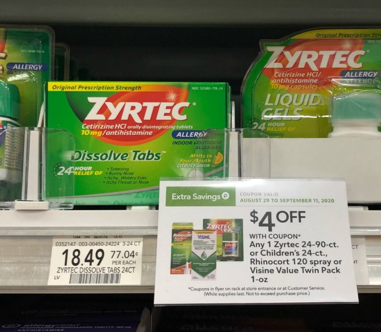 New Zyrtec Coupons Makes 24Count Tabs Or Gels Just 10.49 At Publix