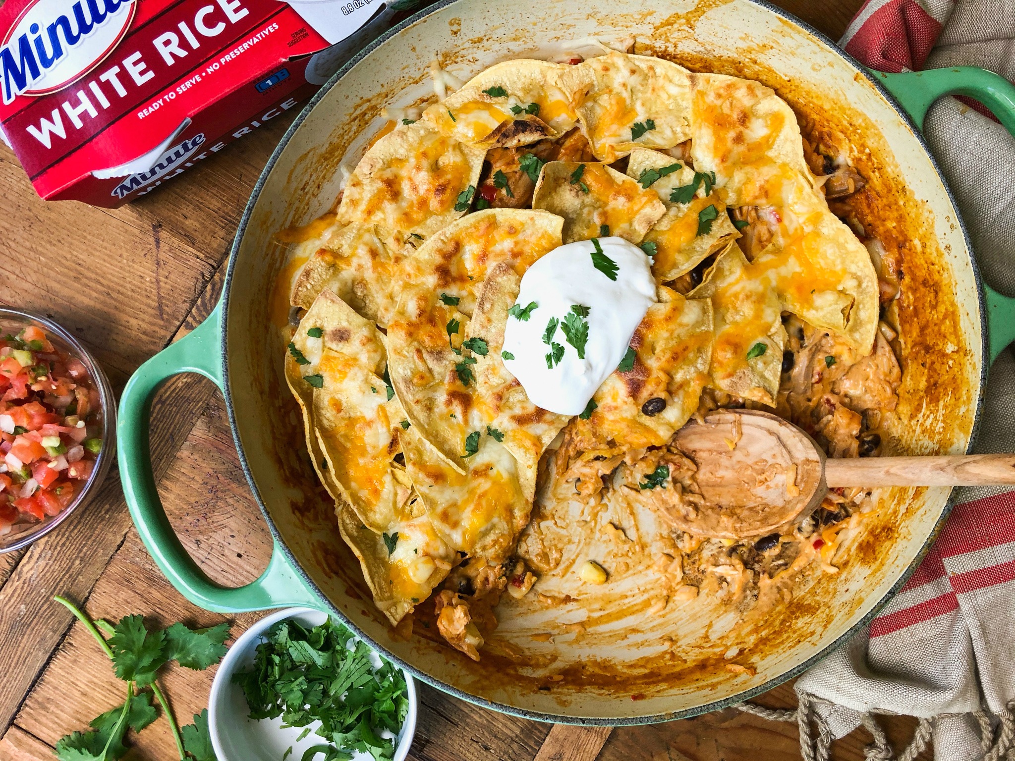 Easy Chicken & Rice Enchilada Skillet on I Heart Publix