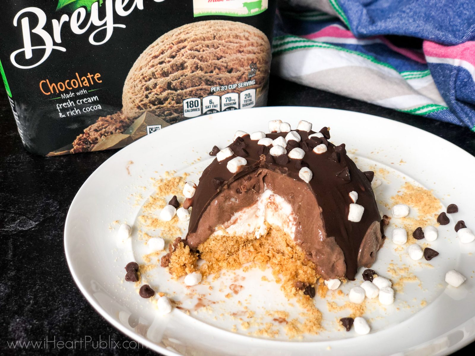 S’mores Ice Cream Bombe – Fancy Presentation But Easy Preparation! Grab Your Breyers Ice Cream While It’s BOGO At Publix