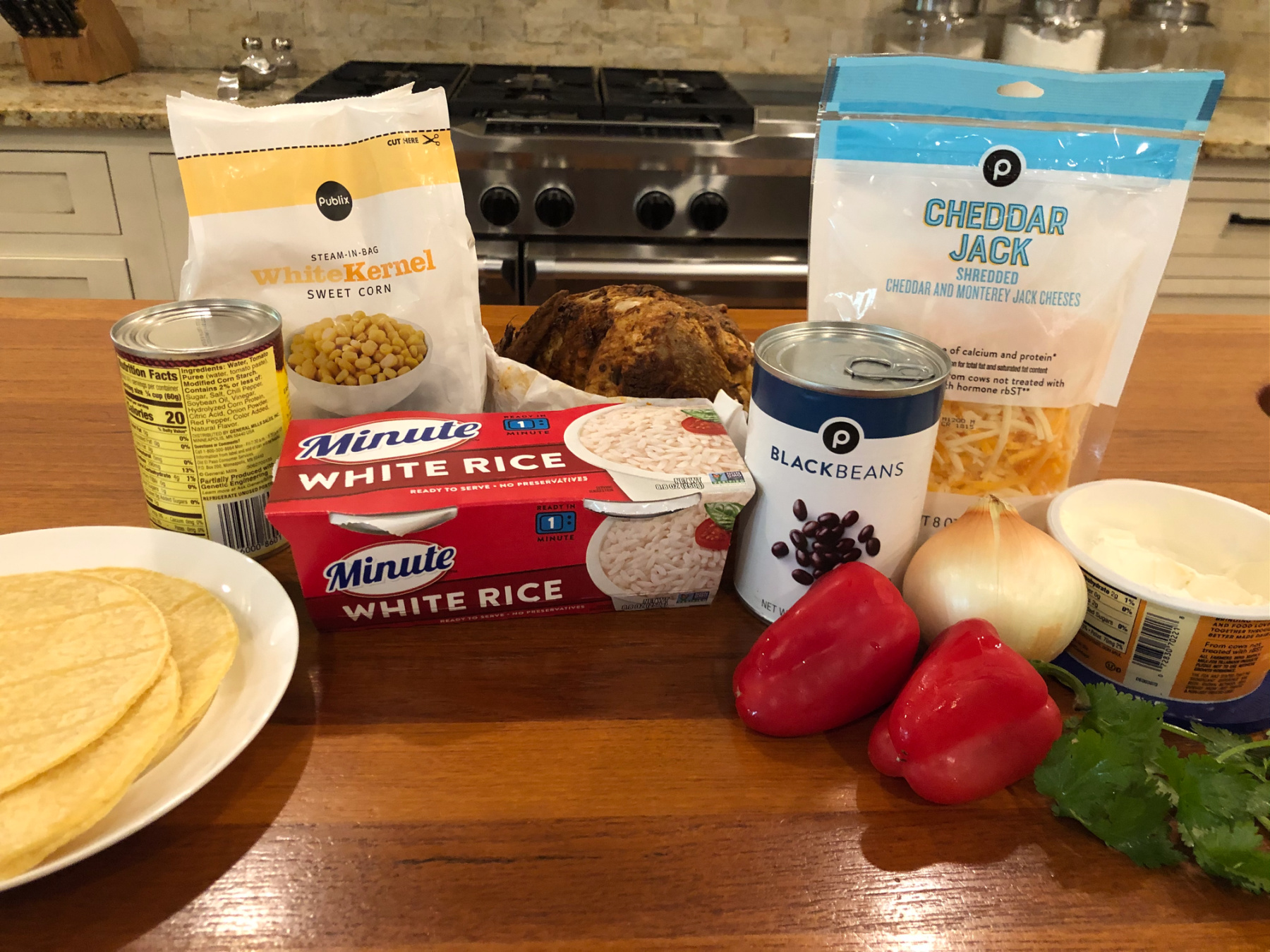 Easy Chicken & Rice Enchilada Skillet on I Heart Publix 1