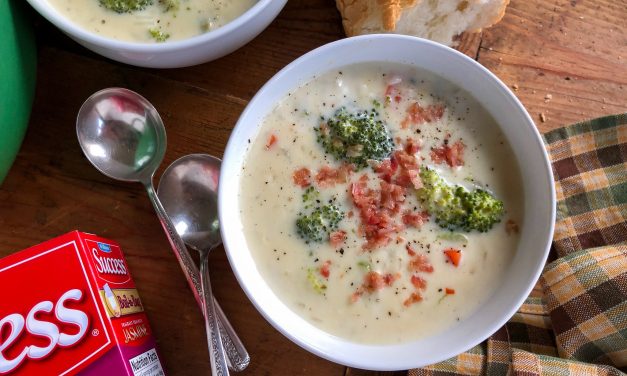 Broccoli Cheese & Rice Soup – Easy Weeknight Meal Made With Success Rice!