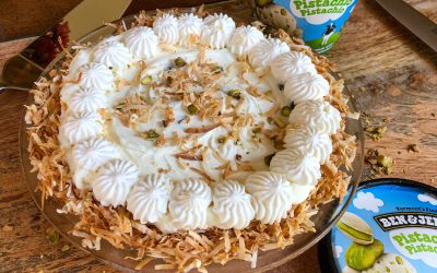 Need An Easy Dessert? Try My Coconut Pistachio Ice Cream Pie + Look For AMAZING Deals On Ice Cream At Publix