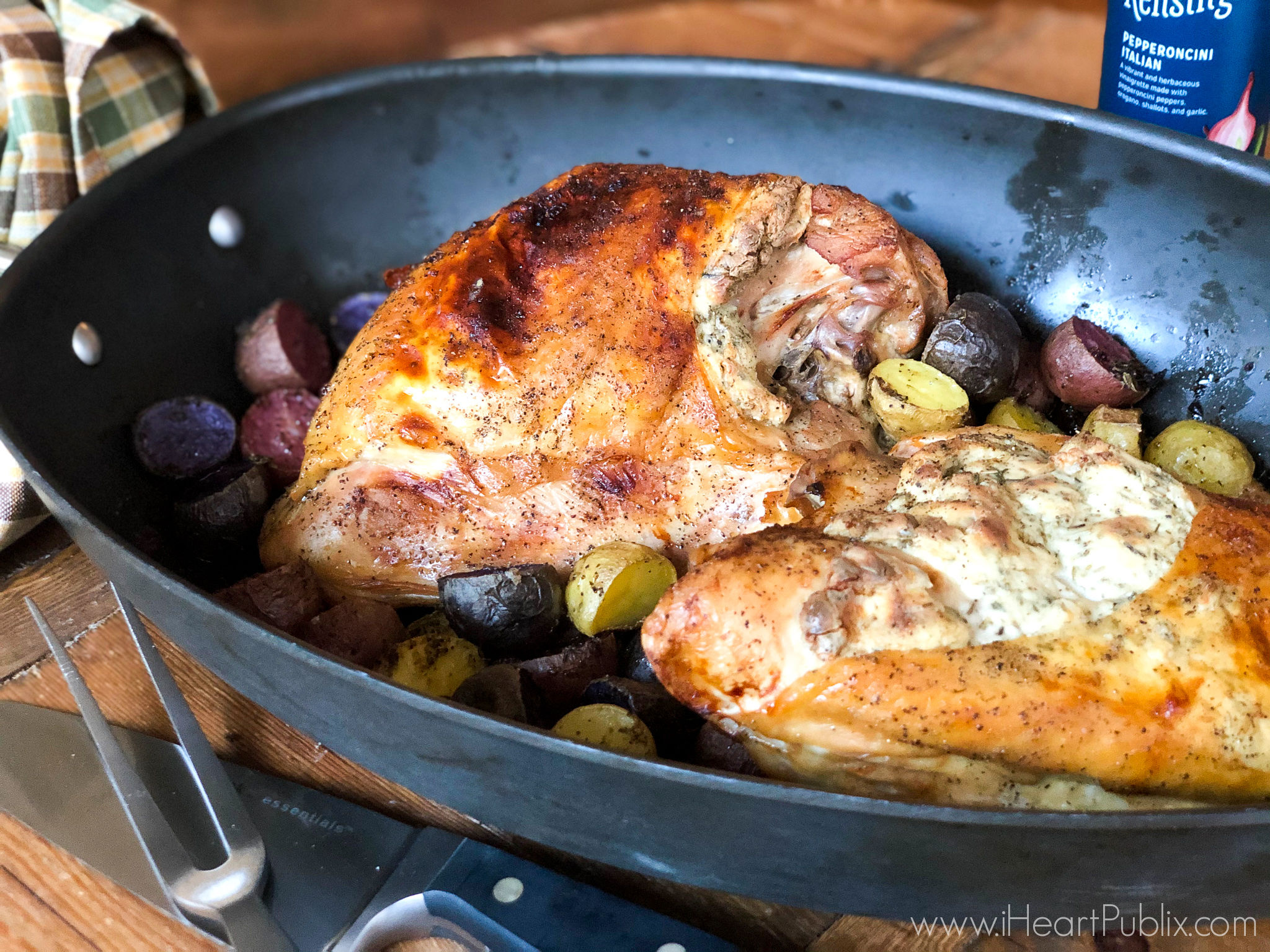 Try This Italian Roasted Cream Cheese Stuffed Turkey Breast With Potatoes - Great Holiday OR Weeknight Meal Your Family Will Love! on I Heart Publix