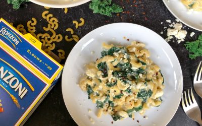 Try This Garlicky Kale and Feta Mac and Cheese & Look For An Upcoming Sale On Ronzoni Pasta –  Buy One, Get One Free