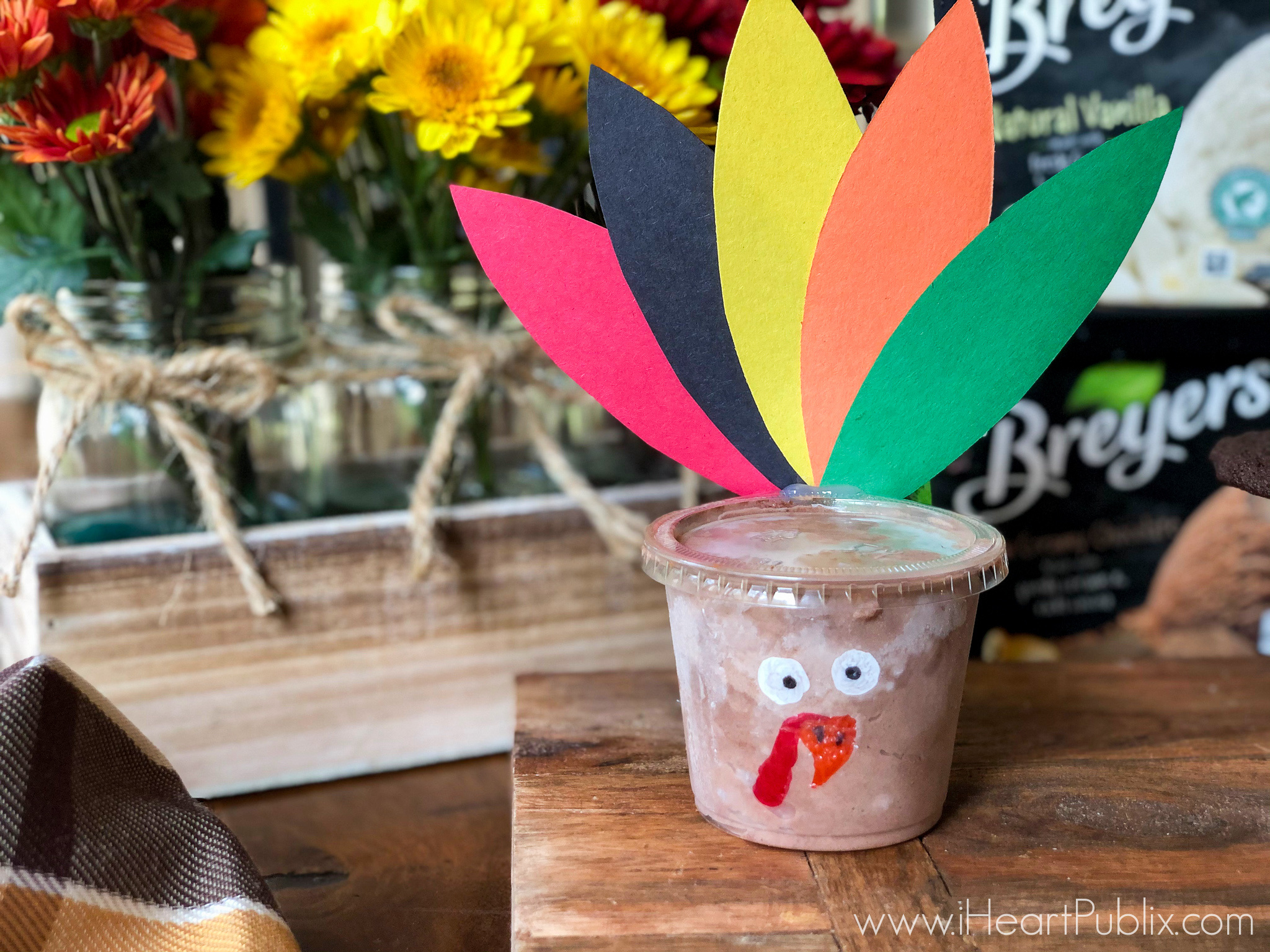 Fun & Festive Thanksgiving Treats - Breyers Turkey & Pilgrim Ice Cream Cups on I Heart Publix 3
