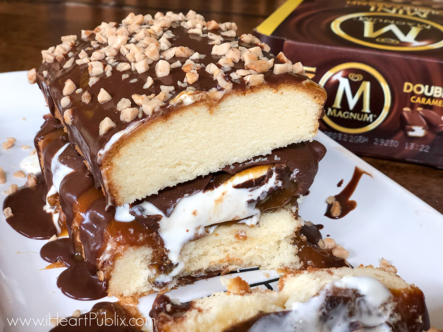 Magnum Chocolate & Caramel Overload Cake Indulgent Dessert For The