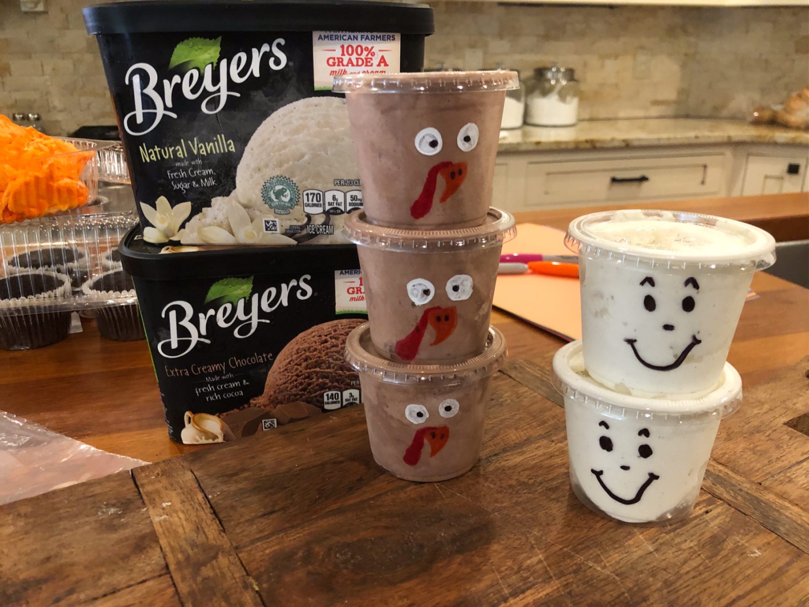 Fun & Festive Thanksgiving Treats Breyers Turkey & Pilgrim Ice Cream Cups iHeartPublix