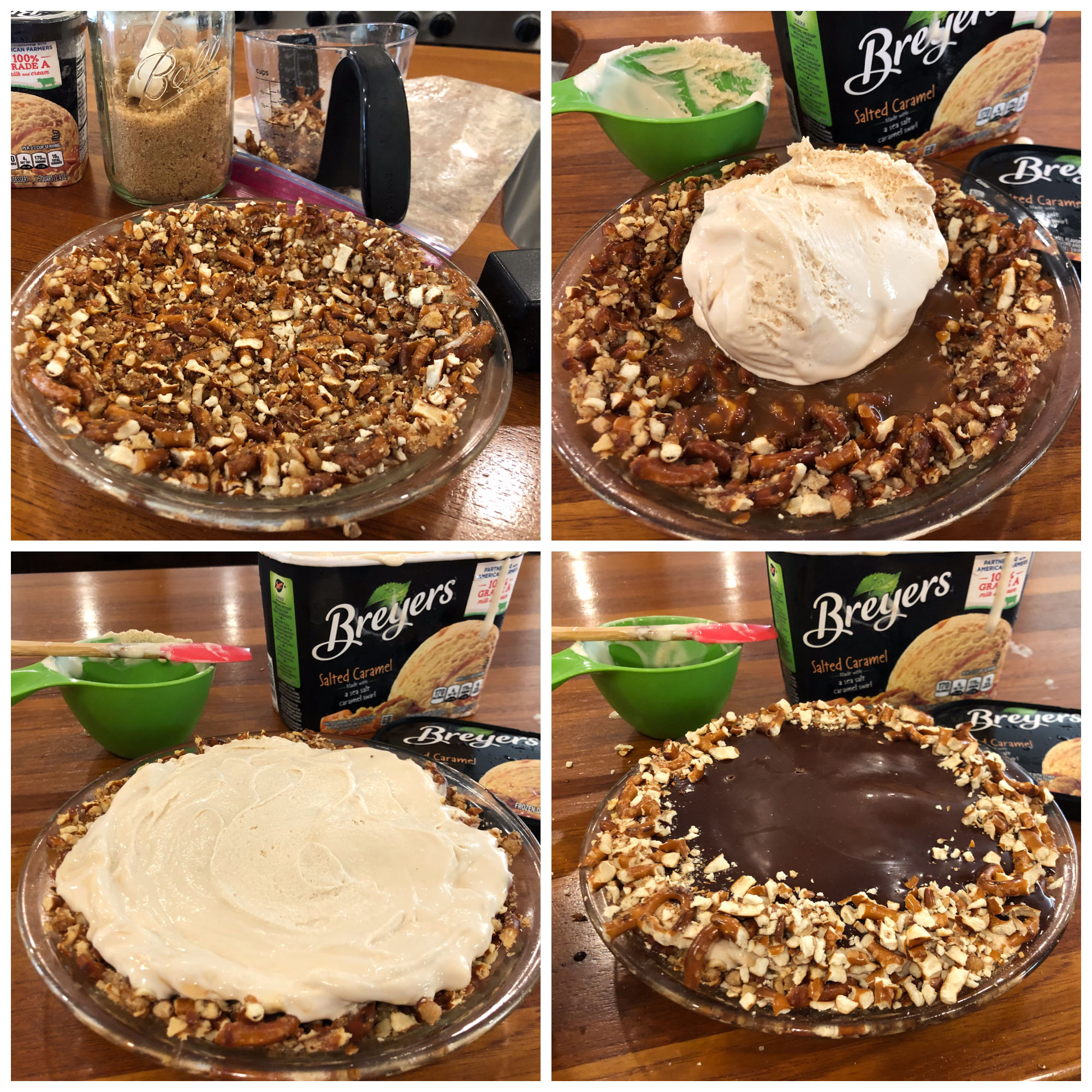 Salted Caramel Ice Cream Pie with Pretzel Crust - Great Recipe To Go With The Breyers BOGO Sale on I Heart Publix 1