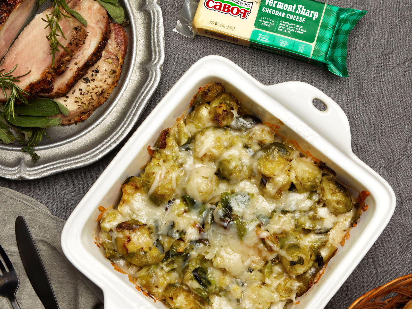Grab Big Savings For Your Holiday Meal – Try This Recipe from Cabot for Smashed Brussel Sprouts With Cheese