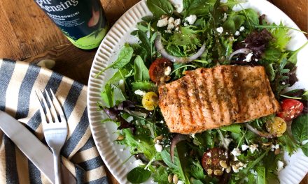 Grilled Salmon Salad With A Secret Ingredient…Sir Kensington’s Mayonnaise (Grab Big Savings At Publix)