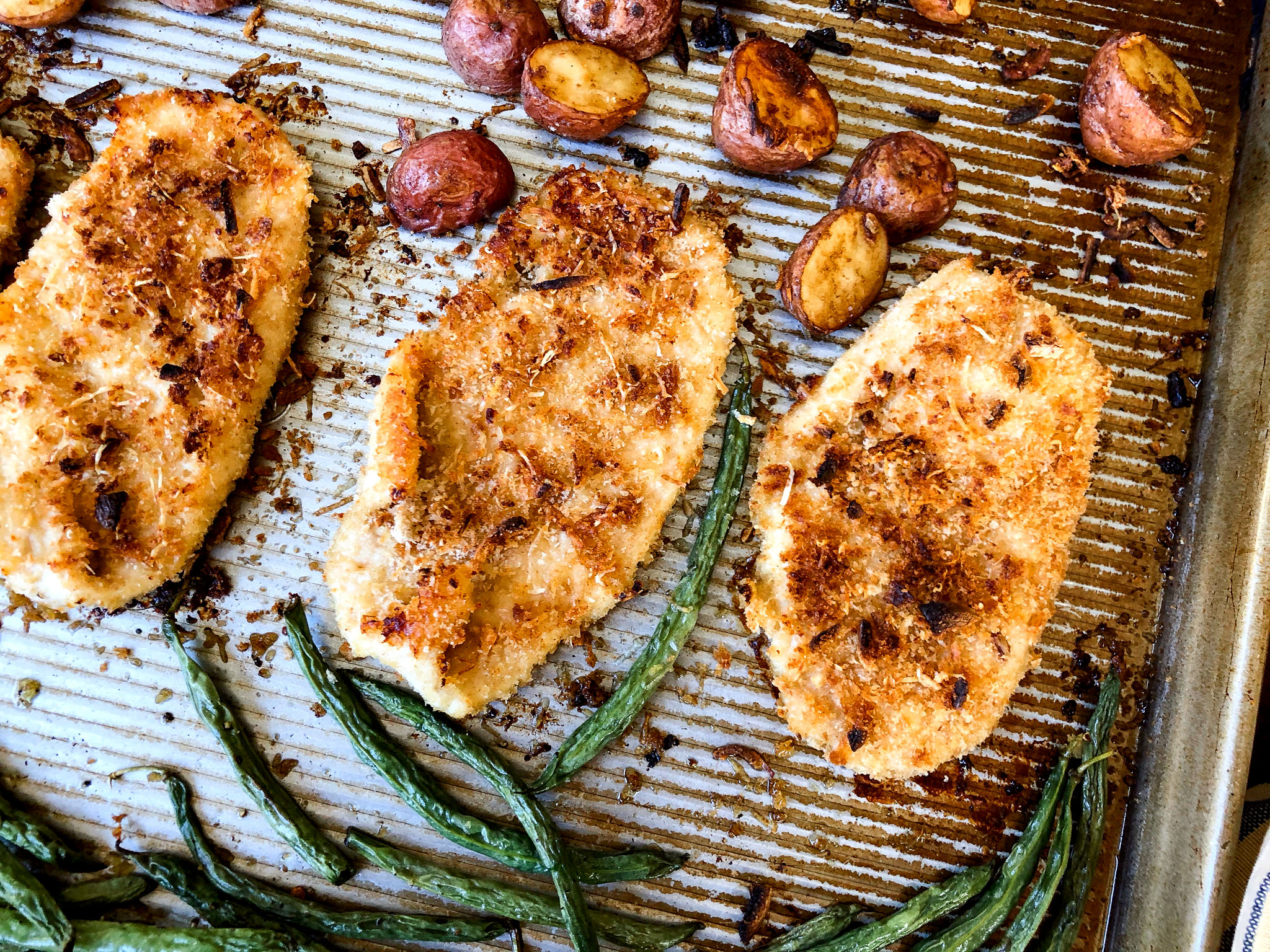 Sheet Pan Crispy Parmesan Chicken & Onion Potatoes - Get Everything You Need At Publix & Save! on I Heart Publix