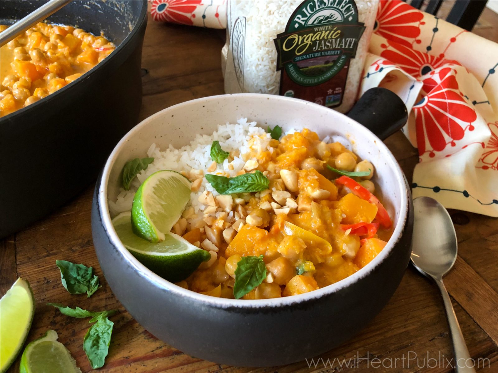 Easy Butternut & Chickpea Curry Over RiceSelect Organic Jasmati Rice