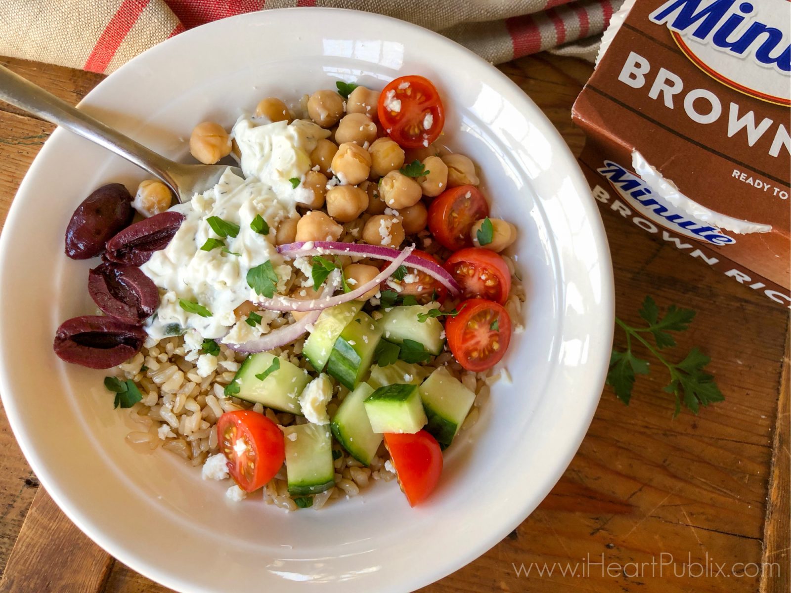 Grab Savings On Minute Rice & Ronzoni At Publix – Whip Up A Delicious Greek Brown Rice and Veggie Bowl