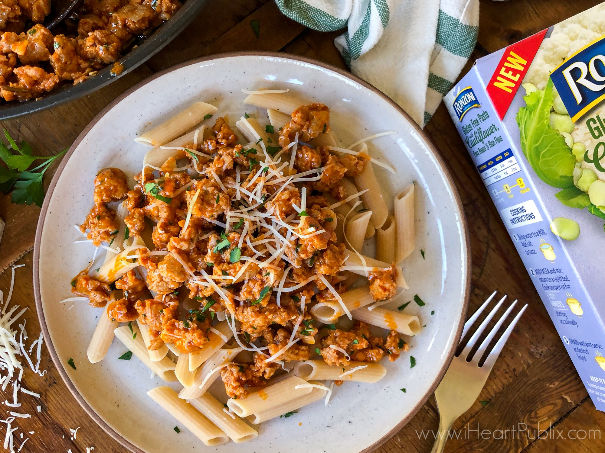 Ronzoni Cauliflower Penne with Spicy Sausage Ragu Ronzoni Cauliflower Penne with Spicy Sausage Ragu on I Heart Publix
