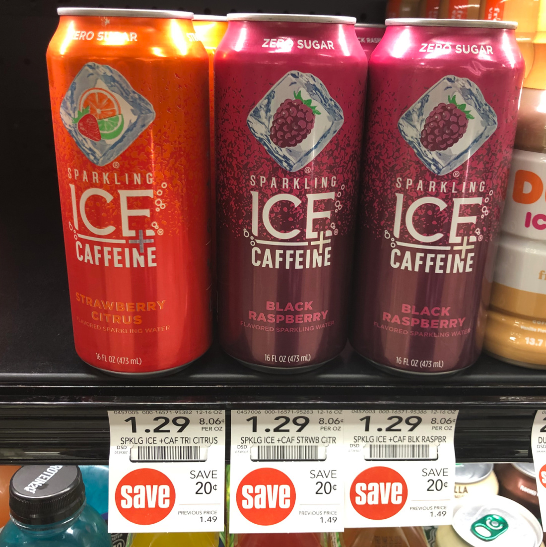Sparkling Ice + Caffeine Just 79¢ Per Can At Publix