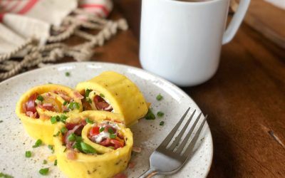 Need An Impressive Brunch Idea That’s Quick & Easy – Try My Chive And Onion Egg Roulade with Bacon