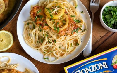 Chicken Francese with Spaghetti Is A Tasty Weeknight Meal Your Family Will Love!