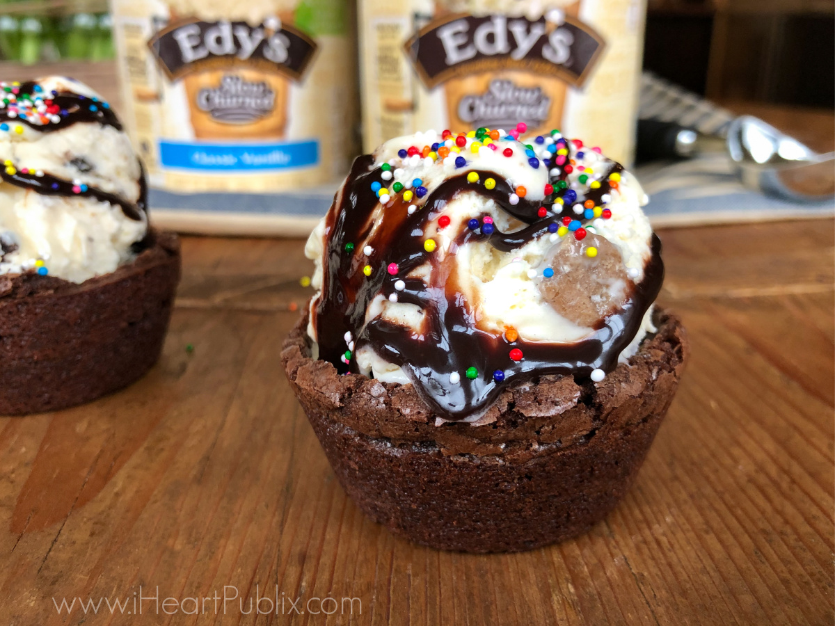 EDY’S® Super Sundae Brownie Bowl-1 EDY'S® Super Sundae Brownie Bowl Is The Ultimate Game Day Treat! on I Heart Publix