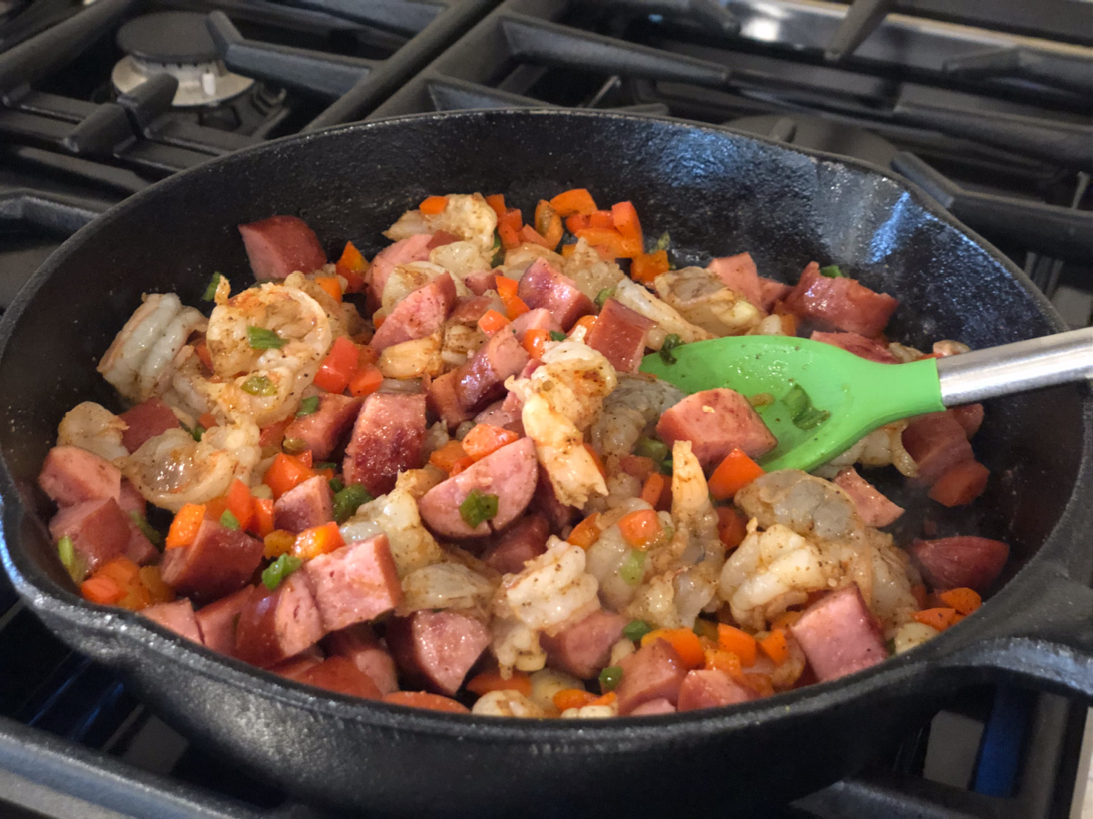 Sausage & Shrimp Frittata - Super Simple Weeknight Recipe Made With Eckrich Sausage on I Heart Publix 2