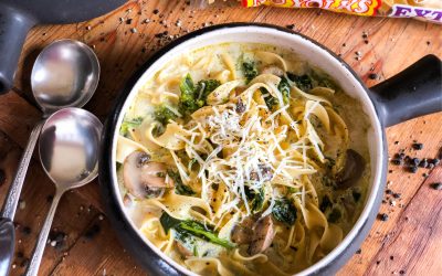 No Yolks Noodles Are BOGO – Grab A Bag (Or Two) For This Cacio e Pepe Noodle Soup