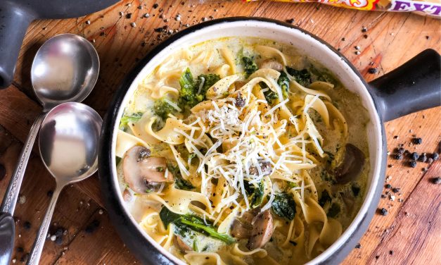 No Yolks Noodles Are BOGO – Grab A Bag (Or Two) For This Cacio e Pepe Noodle Soup