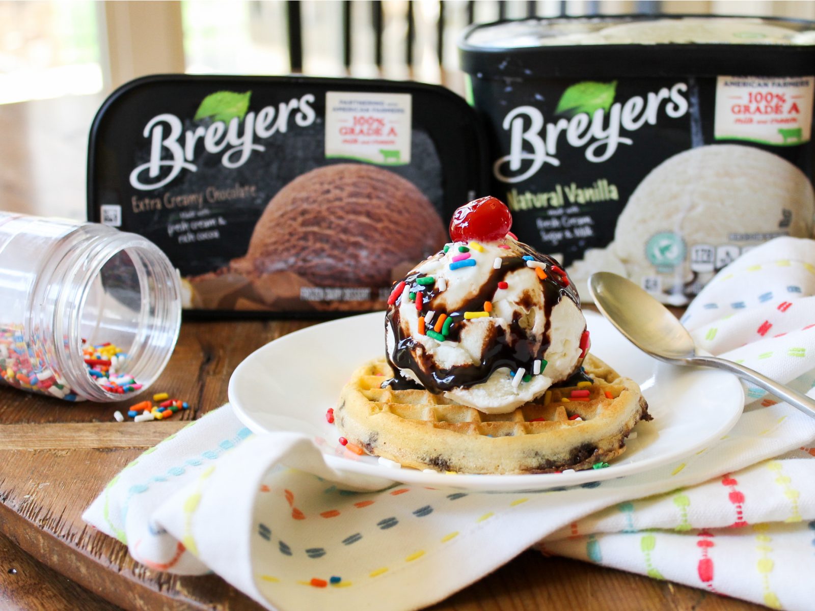 Save Big On Breyers Ice Cream & Whip Up A Tasty Waffle Sundae