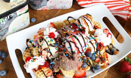 Use The High Value Breyers Coupon To Make My Kitchen Sink Ice Cream Waffle Nachos