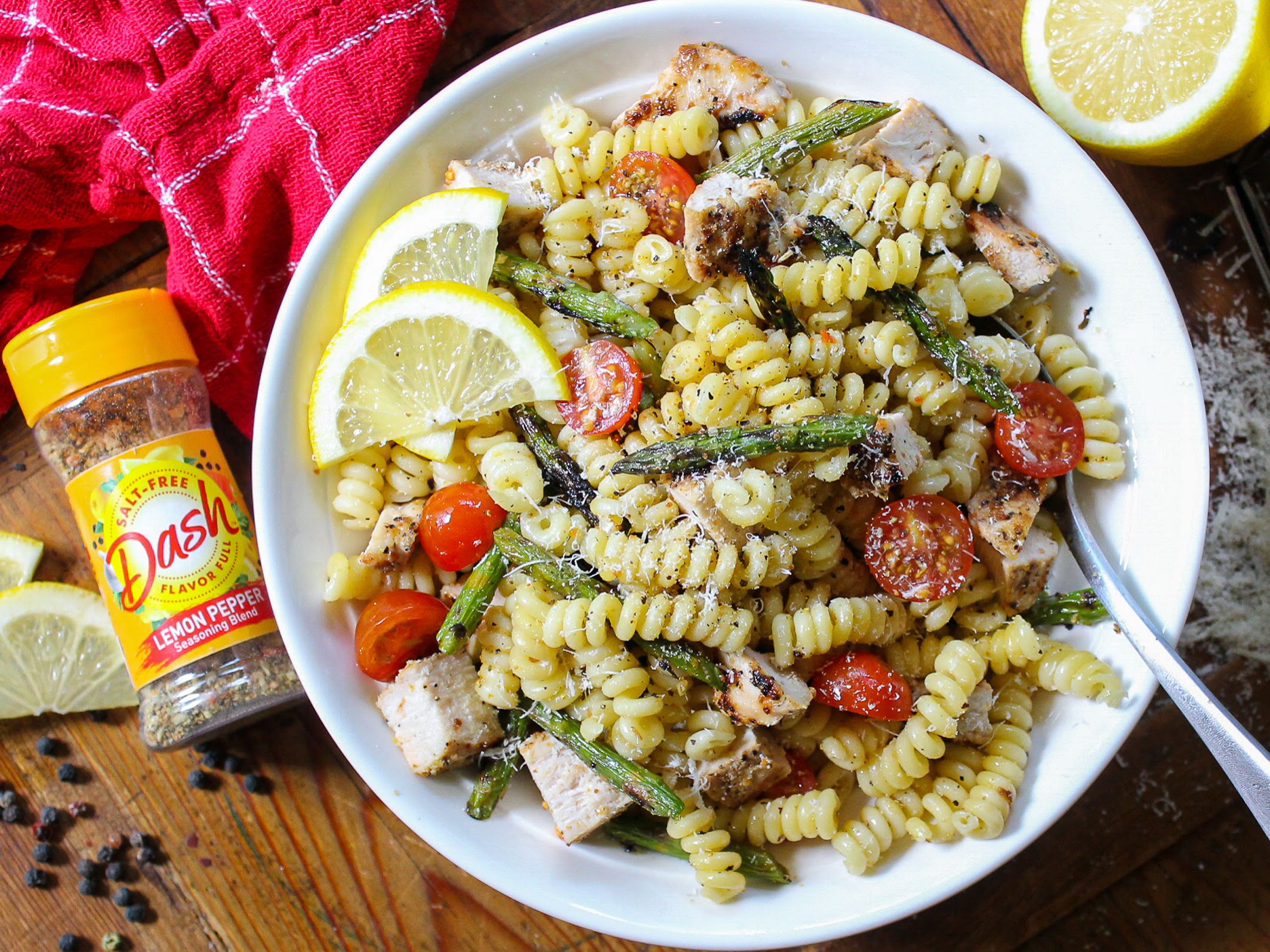Lemon Pepper Pasta Salad with Chicken Asparagus Mrs. Dash/Weber Draft on I Heart Publix 2