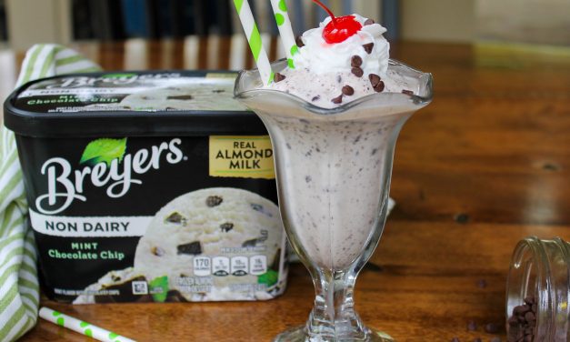 Take Advantage Of The Breyers BOGO Sale & Try My Non-Dairy Mint Chocolate Chip Shake