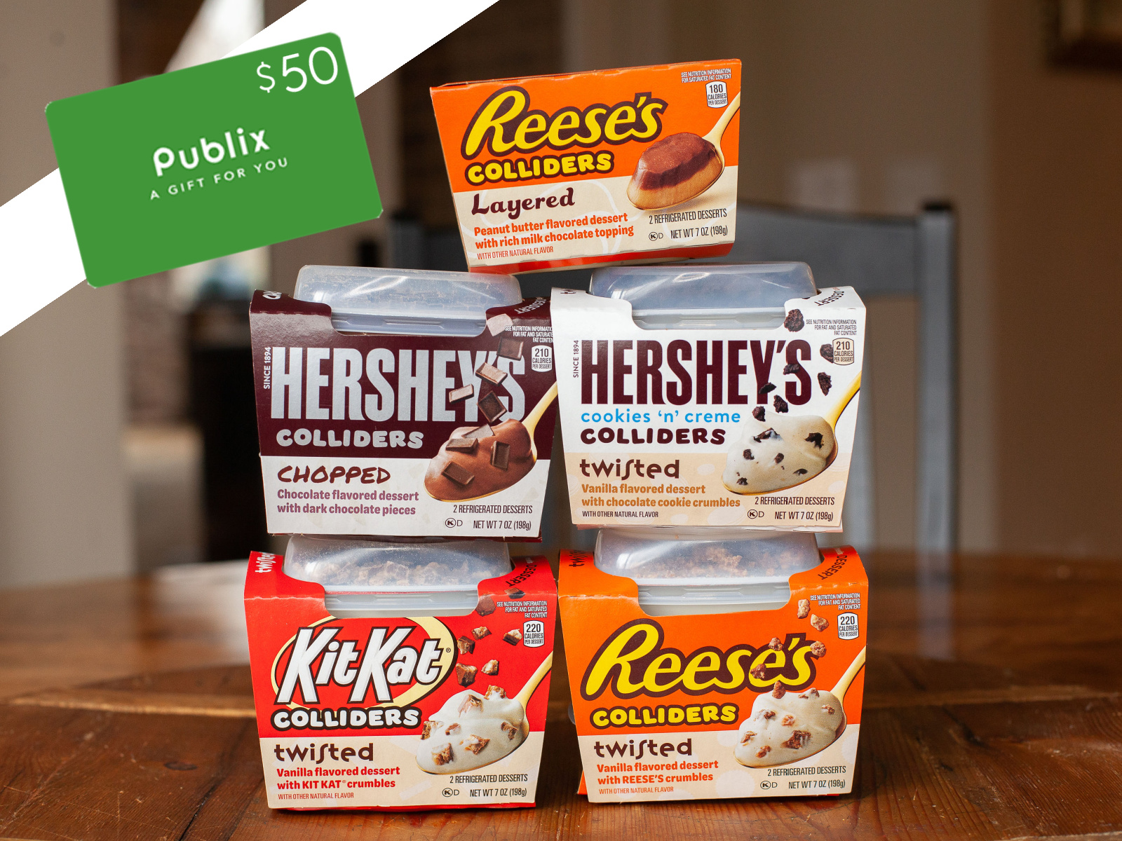 Four Readers Win A $50 Publix Gift Card To Try All Five Of The Delicious COLLIDERS™ Refrigerated Desserts!