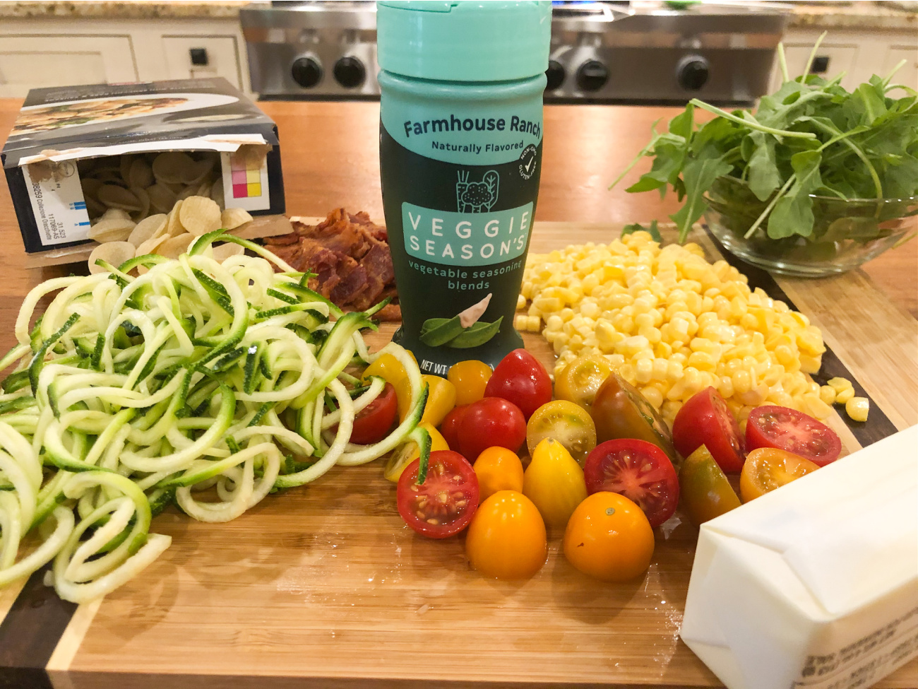 Make Mealtime Enjoyable With Veggie Season's - Try My Ranch Bacon Pasta Salad With Zucchini & Corn on I Heart Publix 3