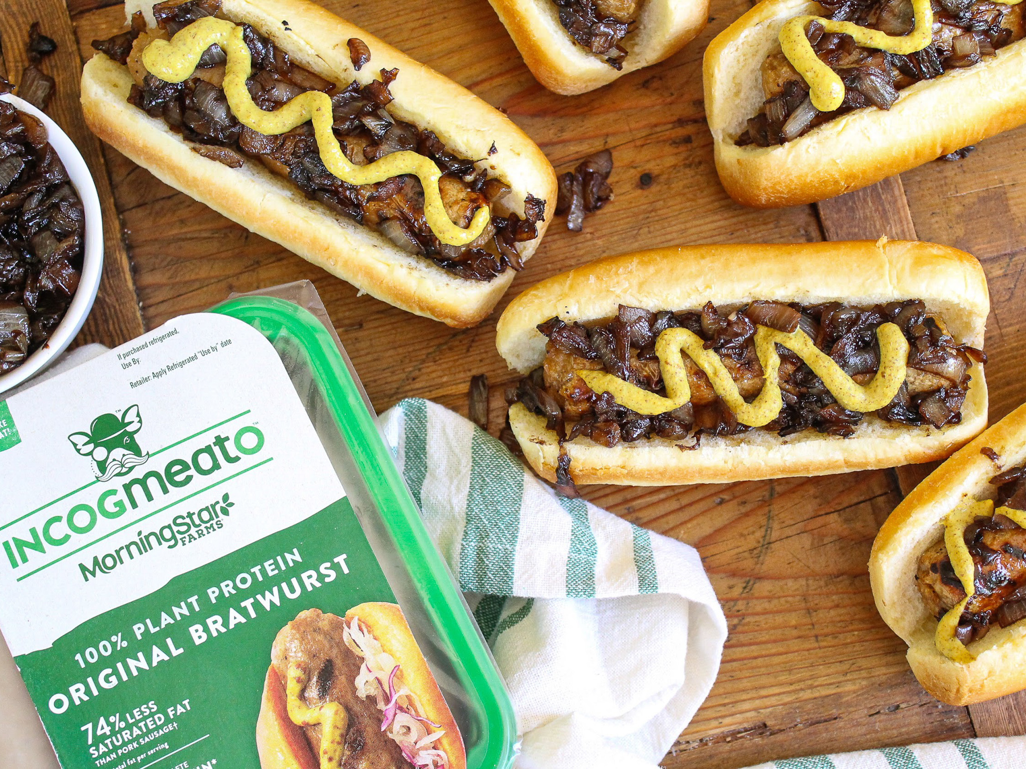 Incogmeato Brats with Onion Jam Incogmeato Bratwurst and Italian Sausage Products Are Available At Select Publix Stores - Tasty, Juicy And 100% Plant Based! on I Heart Publix