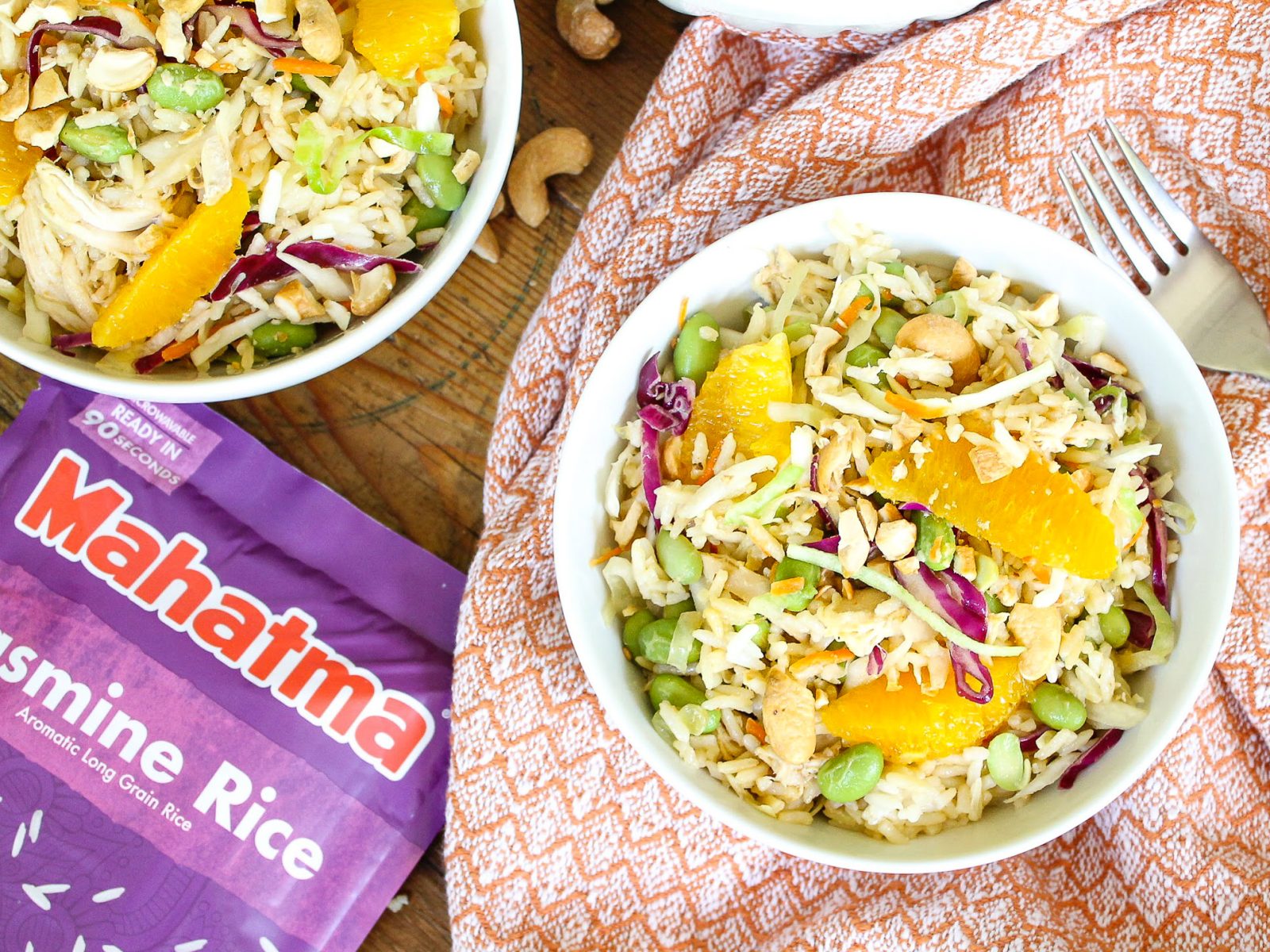 Mahatma® Ready To Serve Rice Makes Mealtime Quick & Easy – Try This Jasmine Rice Salad With Asian Chicken For A Meal In A Flash!