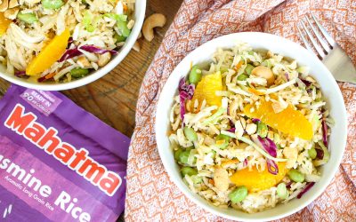 Mahatma® Ready To Serve Rice Makes Mealtime Quick & Easy – Try This Jasmine Rice Salad With Asian Chicken For A Meal In A Flash!